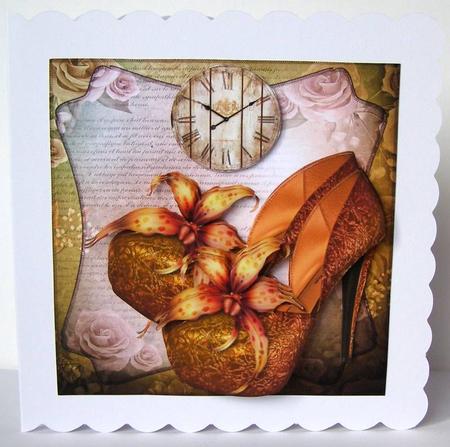 Shoes and Orchids in Gold by Margaret McCartney