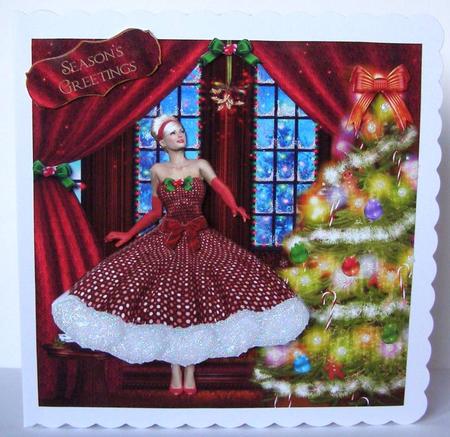 1950's Lady by the Christmas Window Mini Kit by Margaret McCartney