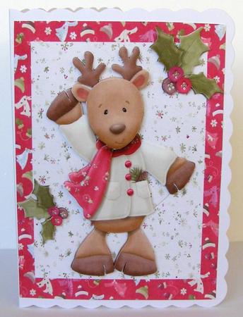 Lovely Reindeer Giving You a Wave by Margaret McCartney