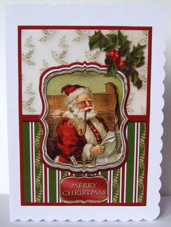 Santa's List Christmas Card Front by Margaret McCartney