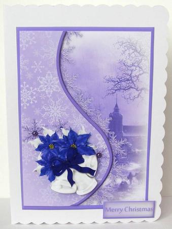 Christmas Bells Teardrop Side Panel Card by Margaret McCartney