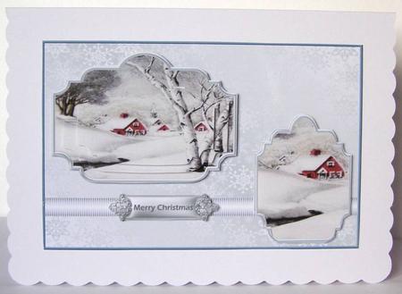 Christmas Winter Wonderland Card with Toppers by Margaret McCartney
