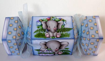 Little Blue Elephant Treat Box by Margaret McCartney