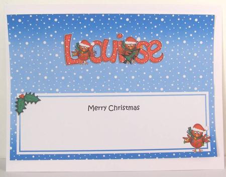 Merry Christmas Louise Robins Matching Large Dl Insert by Margaret McCartney
