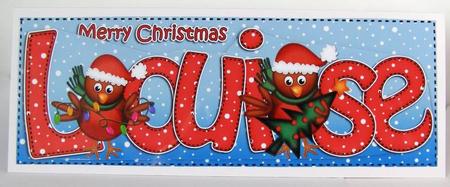 Merry Christmas Louise Robins Large Dl & 3D Decoupage by Margaret McCartney