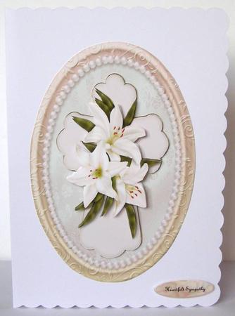 Sympathy Cross & Lillies by Margaret McCartney