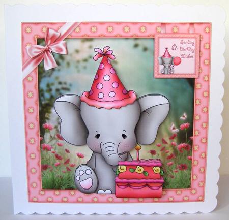Little Pink Elephant 8x8 Mini Kit by Margaret McCartney