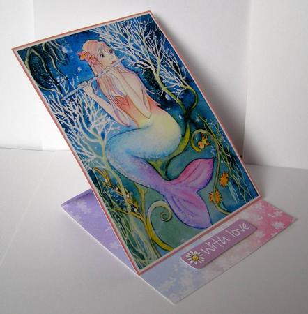 Butterfly Angel Easel Card Base 1 Mix N Match by Margaret McCartney