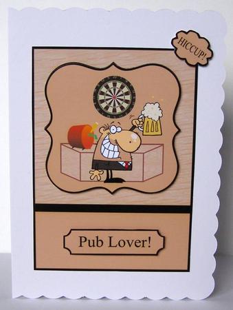 In the Pub Beer Themed Card by Margaret McCartney
