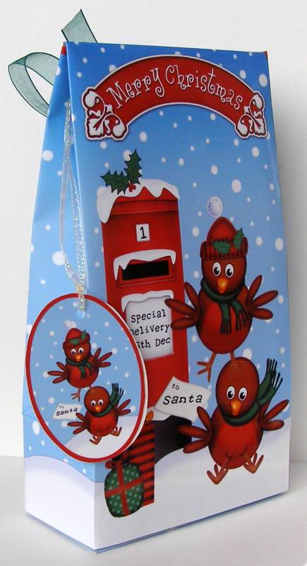 3D Xmas Robin's Letter to Santa Gift Box Mini Kit by Margaret McCartney