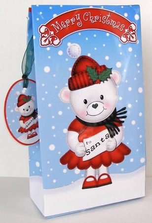 3D Xmas Teddy Tess Gift Box Mini Kit by Margaret McCartney