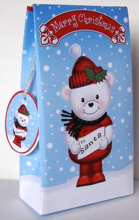 3D Xmas Teddy Ed Gift Box Mini Kit by Margaret McCartney
