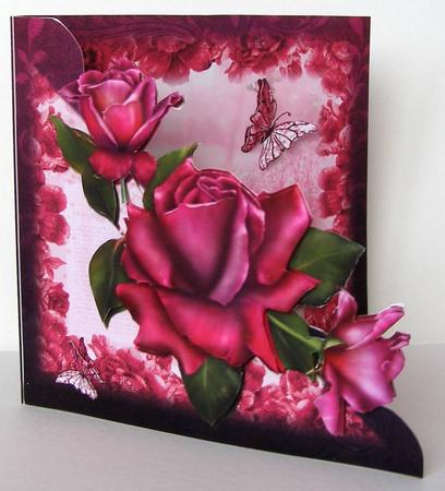 Twilight Roses Over the Edge Card Kit by Margaret McCartney