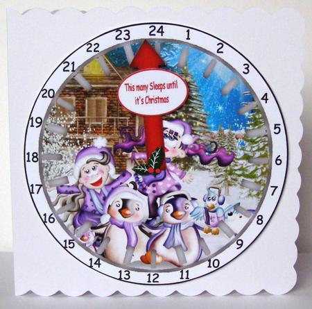 Advent Countdown Clock 13 by Margaret McCartney