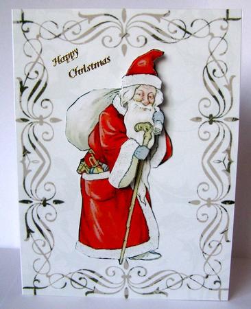 Vintage Santa of the World Backing Paper Two by Margaret McCartney