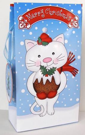 3D Xmas Cat's Pudding Gift Box Mini Kit by Margaret McCartney