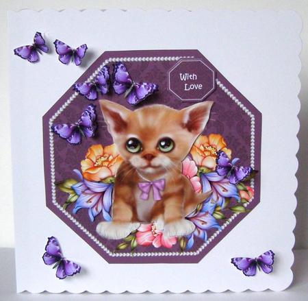 Octagon Adorable Kitten by Margaret McCartney