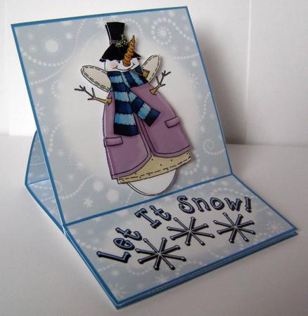Snow Angel 5 Minute Easel Card by Margaret McCartney