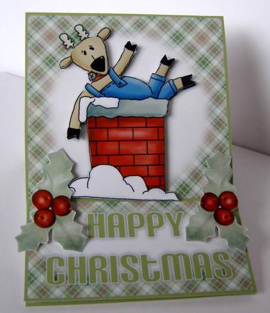 Cute Reindeer 5 Minute Easel Card by Margaret McCartney