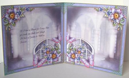 Moonlit Flowers & Trellis Insert by Margaret McCartney