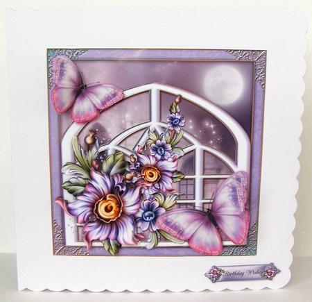 Moonlit Flowers & Trellis by Margaret McCartney
