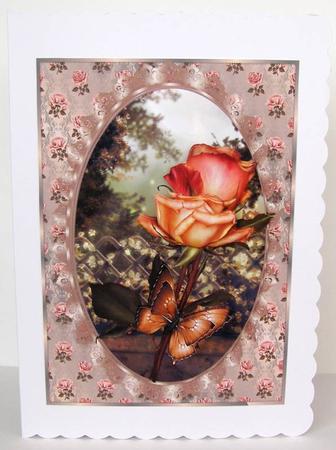 Vintage Style Apricot Rose Garden by Margaret McCartney