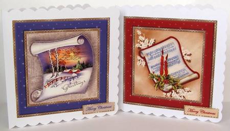 Vintage Christmas Toppers and Sentiment Tags by Margaret McCartney