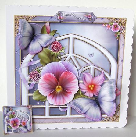 Perfect Pansies & Trellis Mini Kit by Margaret McCartney