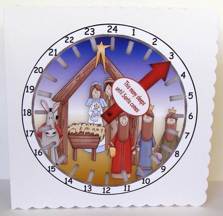 Advent Countdown Clock Nativity 2 by Margaret McCartney