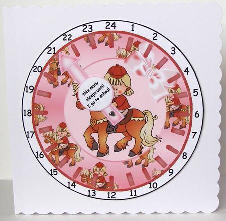 Countdown Clock Birthday Pony Girl by Margaret McCartney