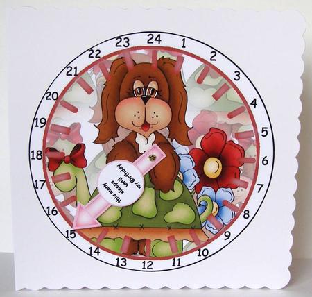 Countdown Clock Birthday Puppy by Margaret McCartney