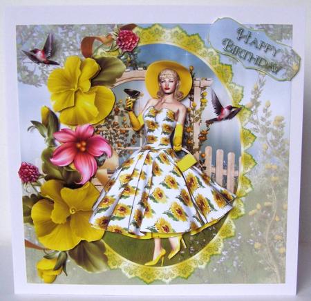 1950's Garden Party Lady Mini Kit by Margaret McCartney