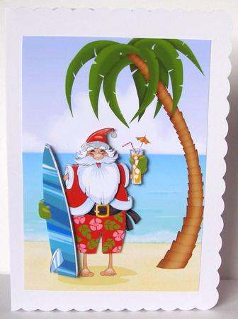 Surf's Up Santa by Margaret McCartney