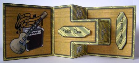 Music to My Ears Guitar T-step Tri Fold by Margaret McCartney