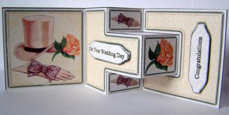 Wedding Hat T-step Tri Fold by Margaret McCartney