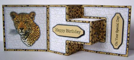 Leopard T-step Tri Fold by Margaret McCartney