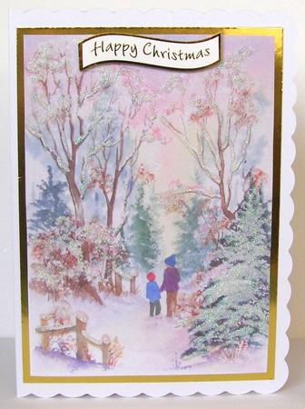A4 Winter Snow Watercolour Background Paper by Margaret McCartney