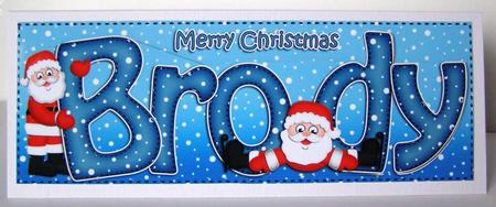Xmas Brody Santa Large Dl & 3D Decoupage by Margaret McCartney