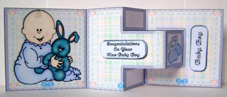 New Baby Boy T-step Tri Fold by Margaret McCartney