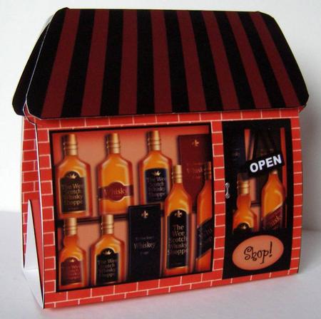 3D Little Whisky Shop Gift Card Holder by Margaret McCartney