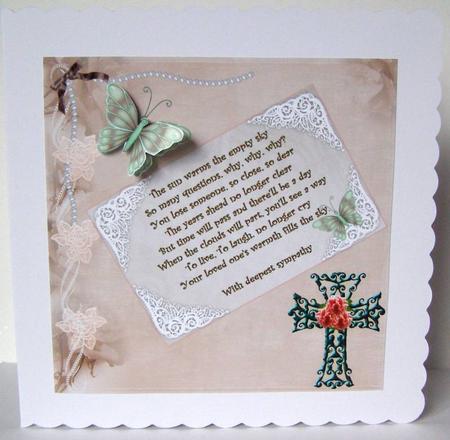 The Sun Warms the Empty Sky -  Sympathy Card by Margaret McCartney