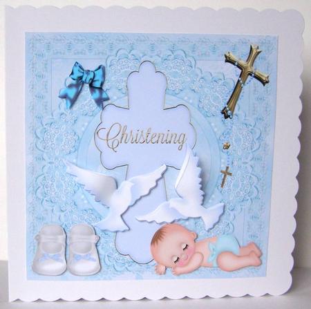 Anglaise Broderie Christening Baby Boy by Margaret McCartney