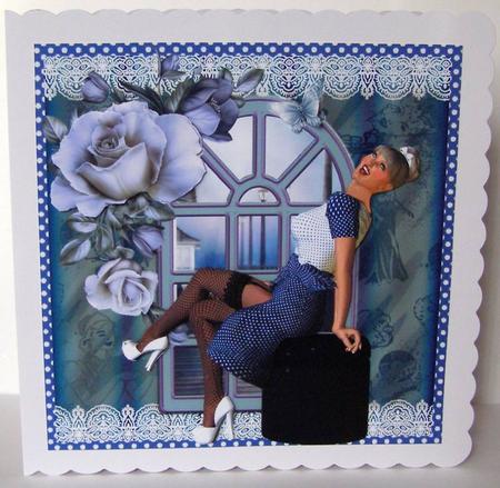 Vintage Style Polka Dot Pin Up Topper by Margaret McCartney