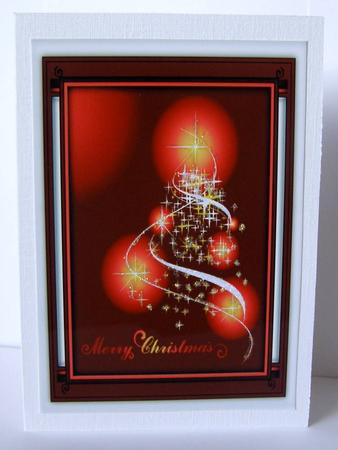 Red and Orange Christmas Card by Margaret McCartney