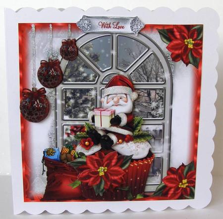 Santa's Gift Cupcake 5x5 Topper and Insert by Margaret McCartney