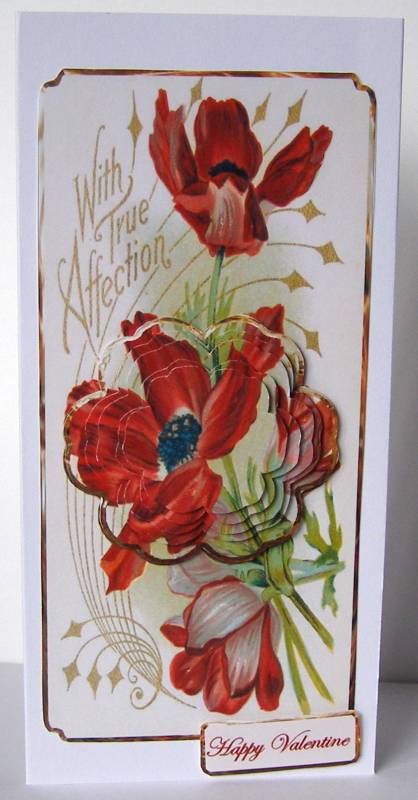 Poppy with Love Dl Card with Topper by Margaret McCartney