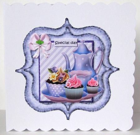 Tea Party Time Scallop Topper by Margaret McCartney