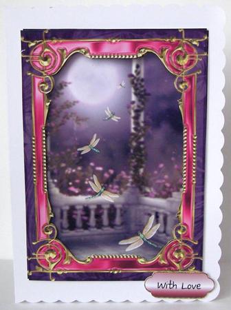 Purple Moonlight Dragonflies by Margaret McCartney