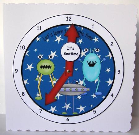 Tell the Time Basic Clock Aliens by Margaret McCartney