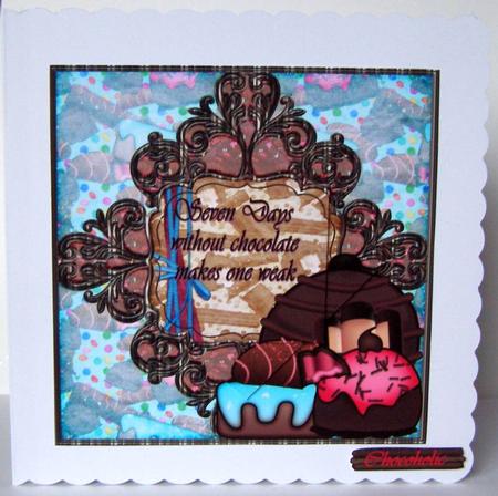 Chocoholic Flourish Frame 2-twist Pyramid by Margaret McCartney